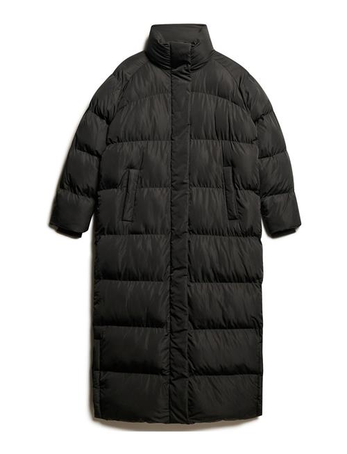 Maxi Longline Puffer Jacket Superdry Black