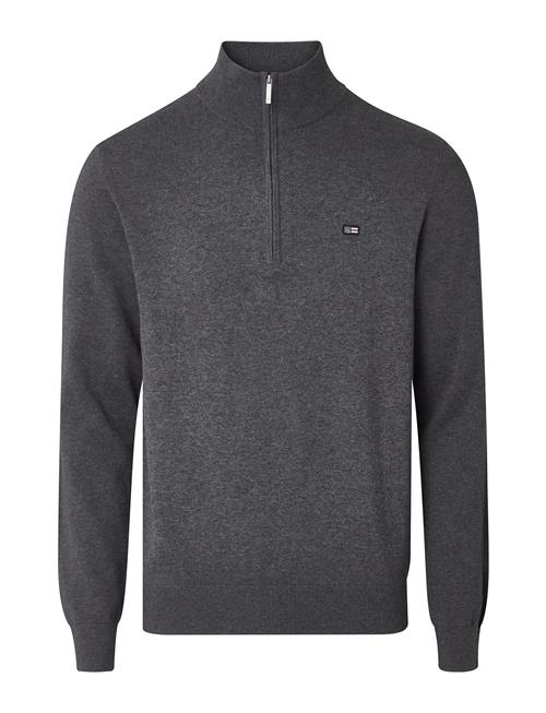 Se Lexington Clothing Clay Cotton Half-Zip Sweater Lexington Clothing Grey ved Booztlet