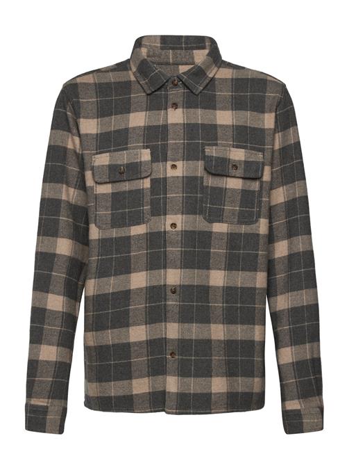 Lennon Check Overshirt Kids Les Deux Brown