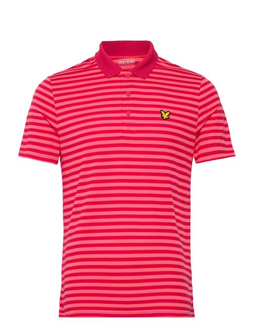 Golf Broad Stripe Polo Shirt Lyle & Scott Sport Red