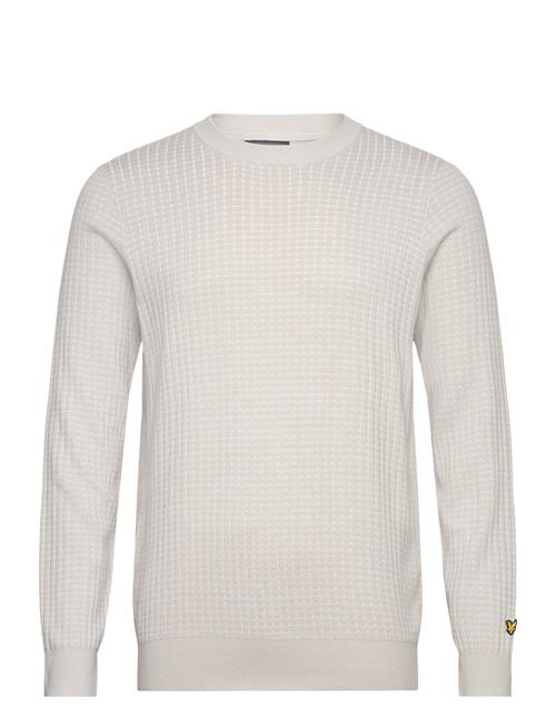 Se Lyle & Scott Sport Grid Crew Neck Pullover Lyle & Scott Sport White ved Booztlet