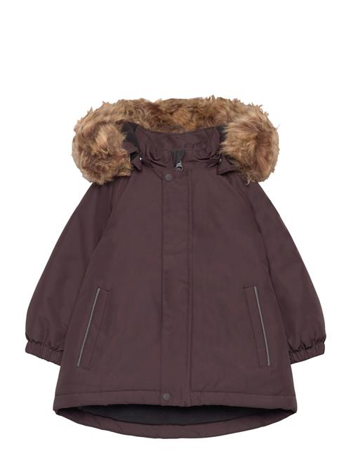 Color Kids Parka W. Fake Fur Color Kids Burgundy