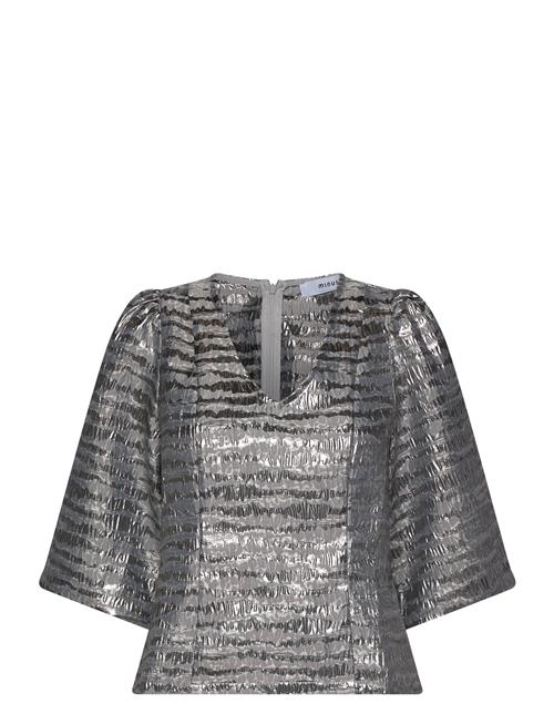 Se Minus Msmelbi V-Neck Blouse Minus Silver ved Booztlet