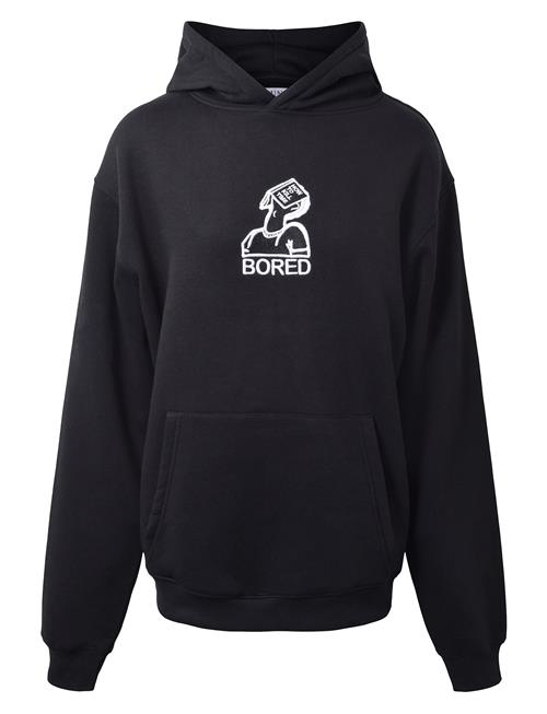 Hoodie W/Embroidery Hound Black