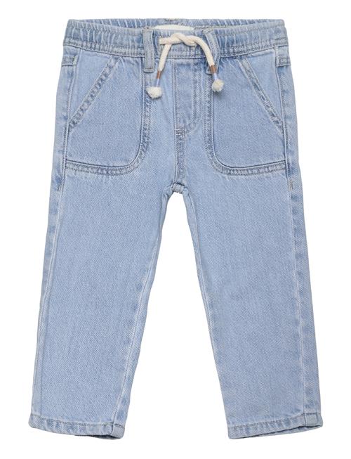 Mango Jeans With Elastic Waist And Pockets Mango Blue