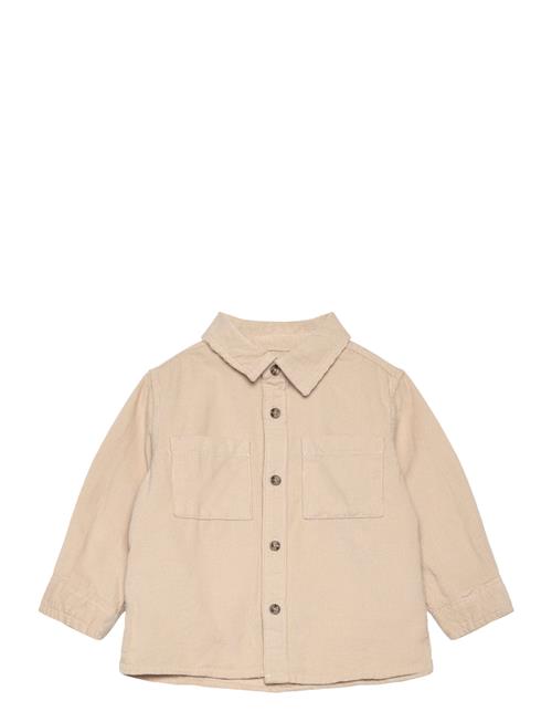 Mango Corduroy Overshirt With Pockets Mango Beige