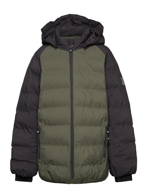 Ski Jacket - Quilt - Contrast Color Kids Green