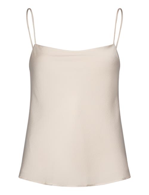 Mango Satin Top With Thin Straps Mango Cream