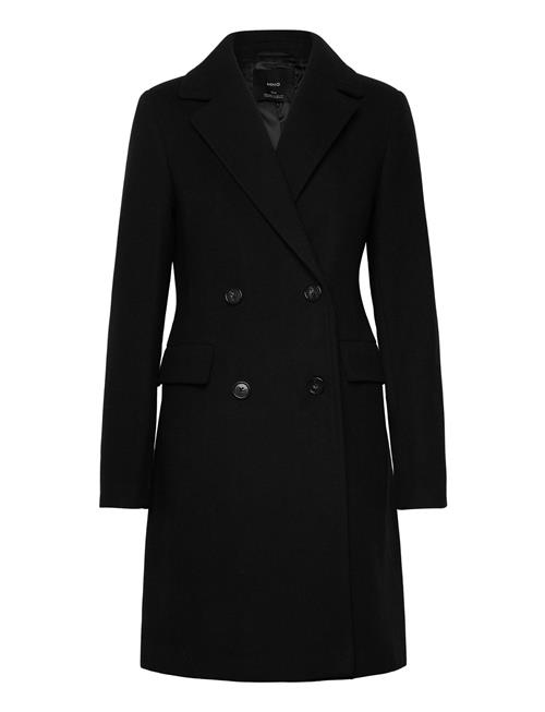 Double-Breasted Wool Coat Mango Black