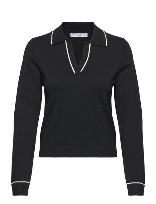 Knitted Polo-Neck Sweater Mango Black