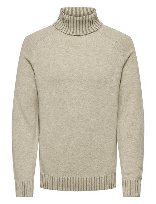 Se ONLY & SONS Onseddy Reg 7 Wool Roll Knit ONLY & SONS Cream ved Booztlet