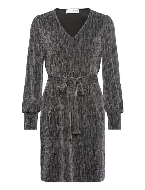 Slfanita Agnethe Ls Short Dress Selected Black