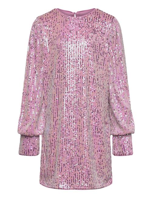 LMTD Nlfrink Ls Sequins Dress LMTD Pink