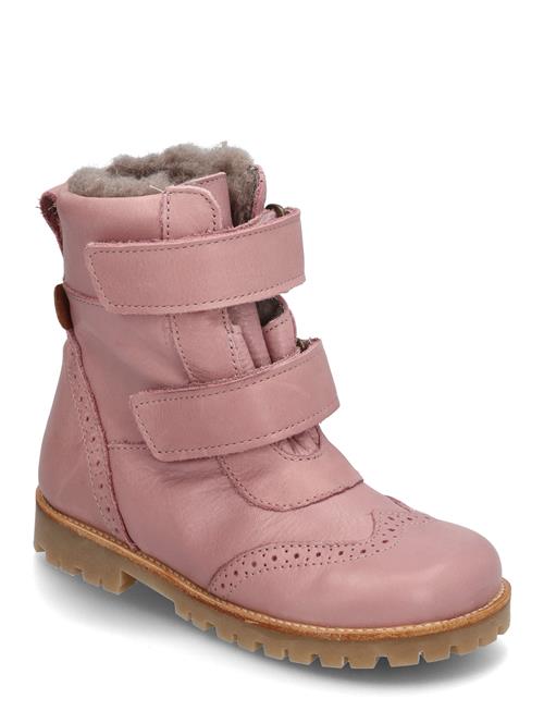 Se Pom Pom Rub Sole™ Broque Velcro Boot Tex Pom Pom Pink ved Booztlet