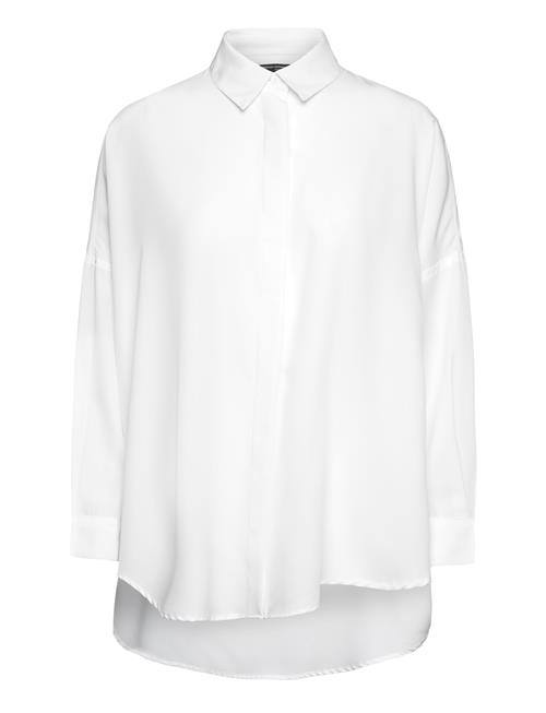 French Connection Caprina Crepe Ls Button Shirt French Connection White