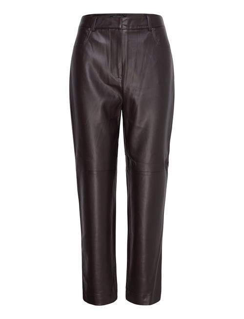 Se French Connection Crolenda Pu Trousers French Connection Brown ved Booztlet