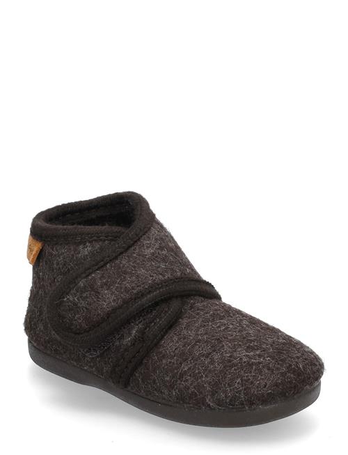 Se En Fant Slippers Wool Velcro En Fant Brown ved Booztlet