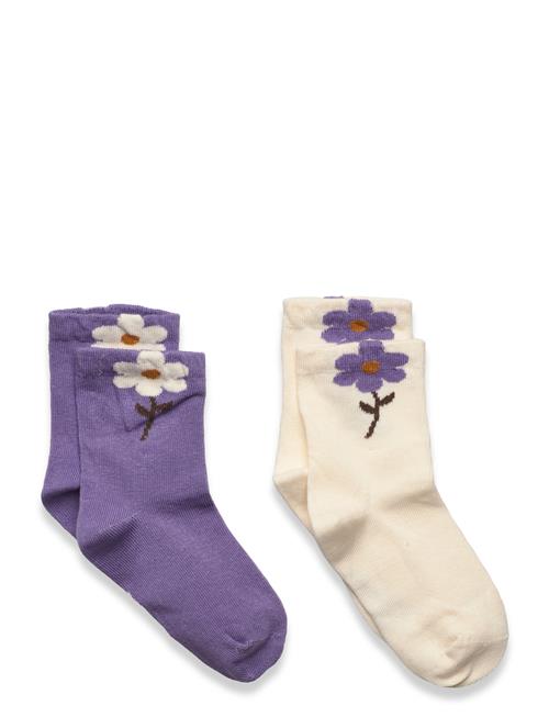 Minymo Socks W. 3D Effect Minymo Purple