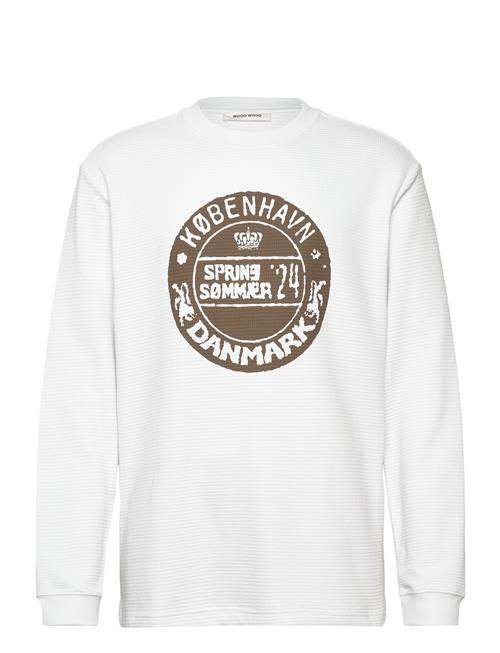 Wood Wood Wwherc Waffle Ls T-Shirt Wood Wood White