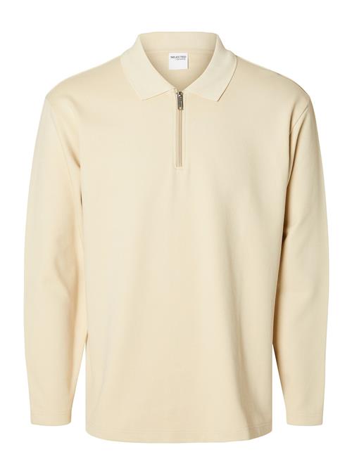 Slhrelaxhank Ls Polo Sweat Selected Cream