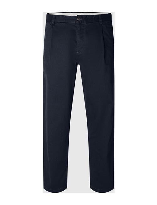 Se Selected Homme Slh172-Slim Tape Ron Pleat Pant Selected Homme Navy ved Booztlet