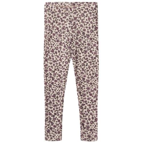 Wheat Wool Leggings Agi-1114 autumn flowers | Lyserød | 128 cm