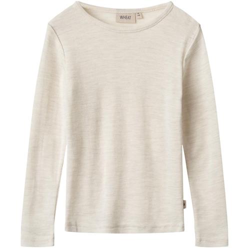 Wheat Wool T-Shirt L/S Alfie-1141 eggshell melange |  | 98 cm