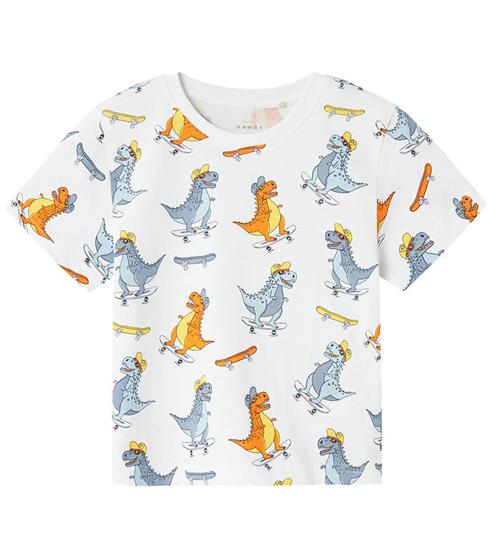 Se Name It T-shirt - NmmValther - Bright White/Dinosaur ved KidsWorld