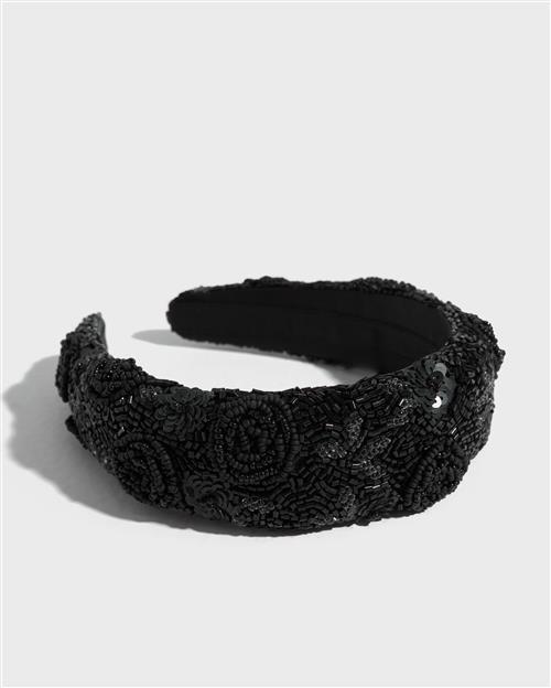 BECKSÖNDERGAARD - Sort - Florian Wide Beaded Hairbrace