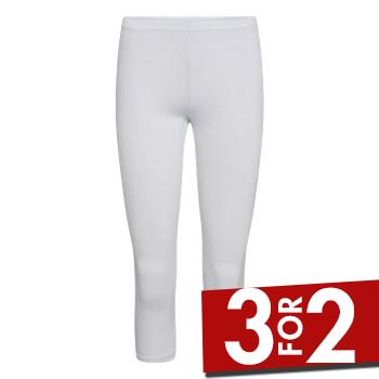 Decoy Bamboo Capri Hvid Bambus 3XL Dame