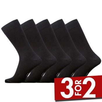 Dovre Strømper 5P Crew Socks Sort Str 40/46