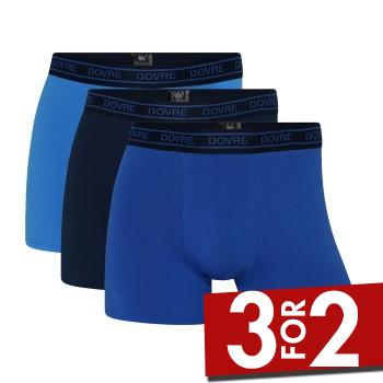 Dovre 3P Organic Cotton Boxers Blå Mønster økologisk bomuld Small Herre