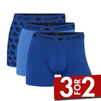 Dovre 3P Recycled Polyester Boxers Blå/Blå polyester Medium Herre