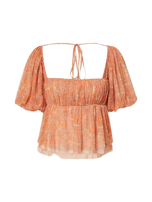 Free People Bluse 'PENELOPE'  pastelgrøn / orange / mørkeorange