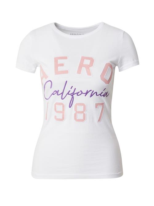 AÉROPOSTALE Shirts 'CALIFORNIA 1987'  blomme / rosé / hvid