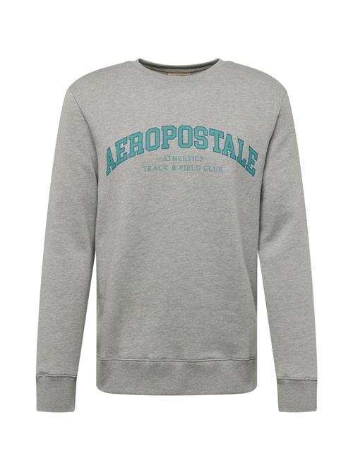 AÉROPOSTALE Sweatshirt 'TRACK & FIELD'  grå-meleret / petroleum / jade