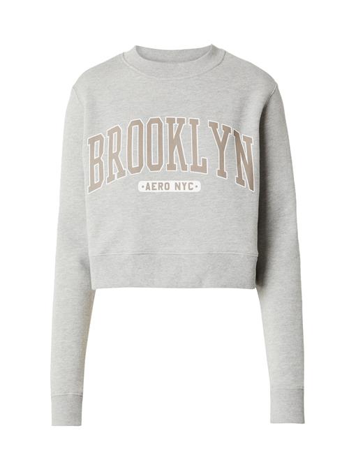 AÉROPOSTALE Sweatshirt 'BROOKLYN'  mokka / grå / hvid