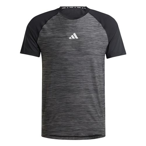 ADIDAS PERFORMANCE Funktionsskjorte 'Gym+'  sort / sort-meleret / sølv