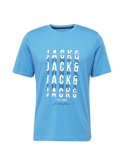 JACK & JONES Bluser & t-shirts 'JJDELVIN'  blå / marin / hvid