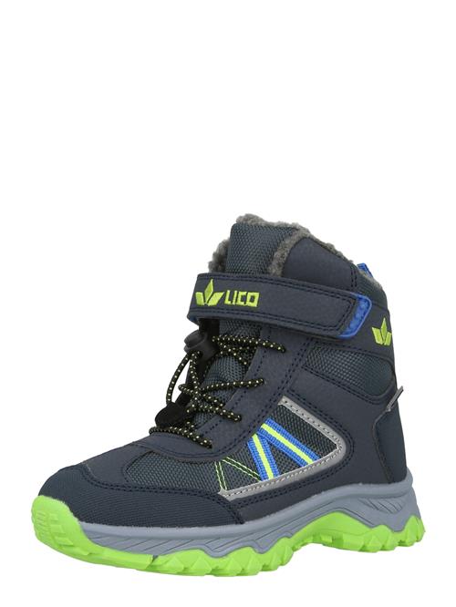 LICO Snowboots 'Lieto'  blå / navy / neongrøn