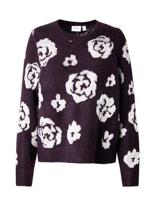 Se VILA Pullover 'VISIYA'  aubergine / hvid ved About You