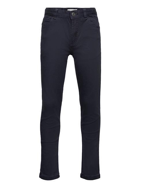 Mango Straight Flannel Trousers Mango Blue