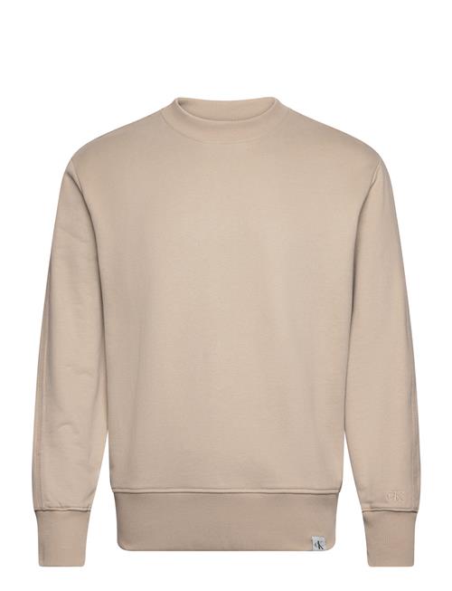 Calvin Klein Jeans Woven Tab Crew Neck Calvin Klein Jeans Beige