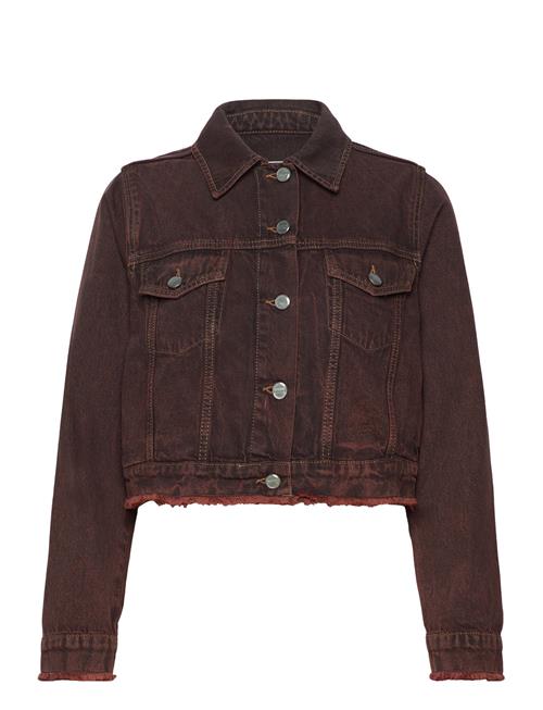 Overdyed Bleach Denim Ganni Brown