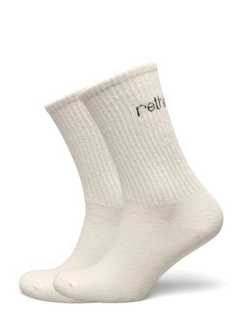 Rethinkit Crew Sock 2 Pack Rethinkit Studios White