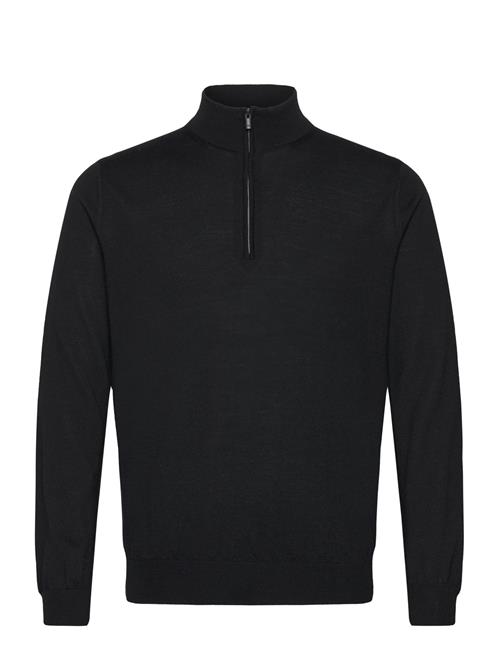 Mango 100 Merino Wool Sweater With Zip-Neck Mango Black