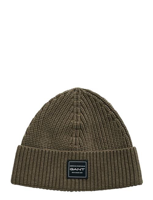 GANT Cotton Ribbed Beanie GANT Green