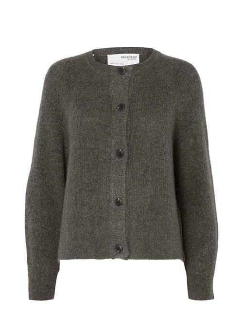 Slflulu Ls Knit Short Cardigan Noos Selected Grey
