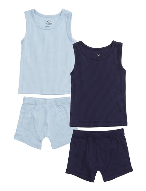 Copenhagen Colors Rib Jersey 2Pack Tank-Top & Boxershorts Copenhagen Colors Blue