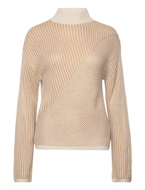 Vila Vidubline L/S Highneck Knit Top Vila Beige